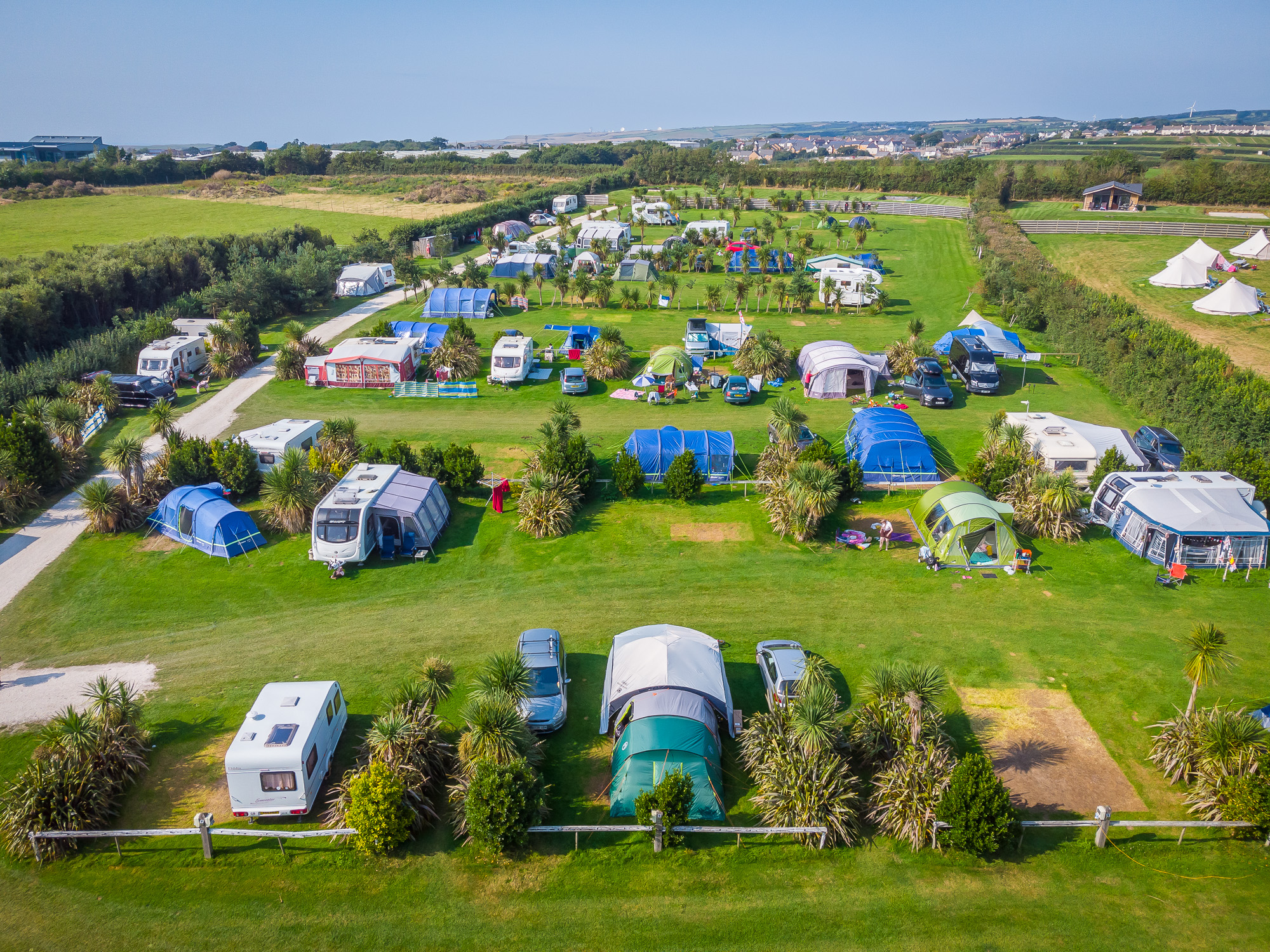 A small, farm campsite on the north Cornwall coast A small, farm